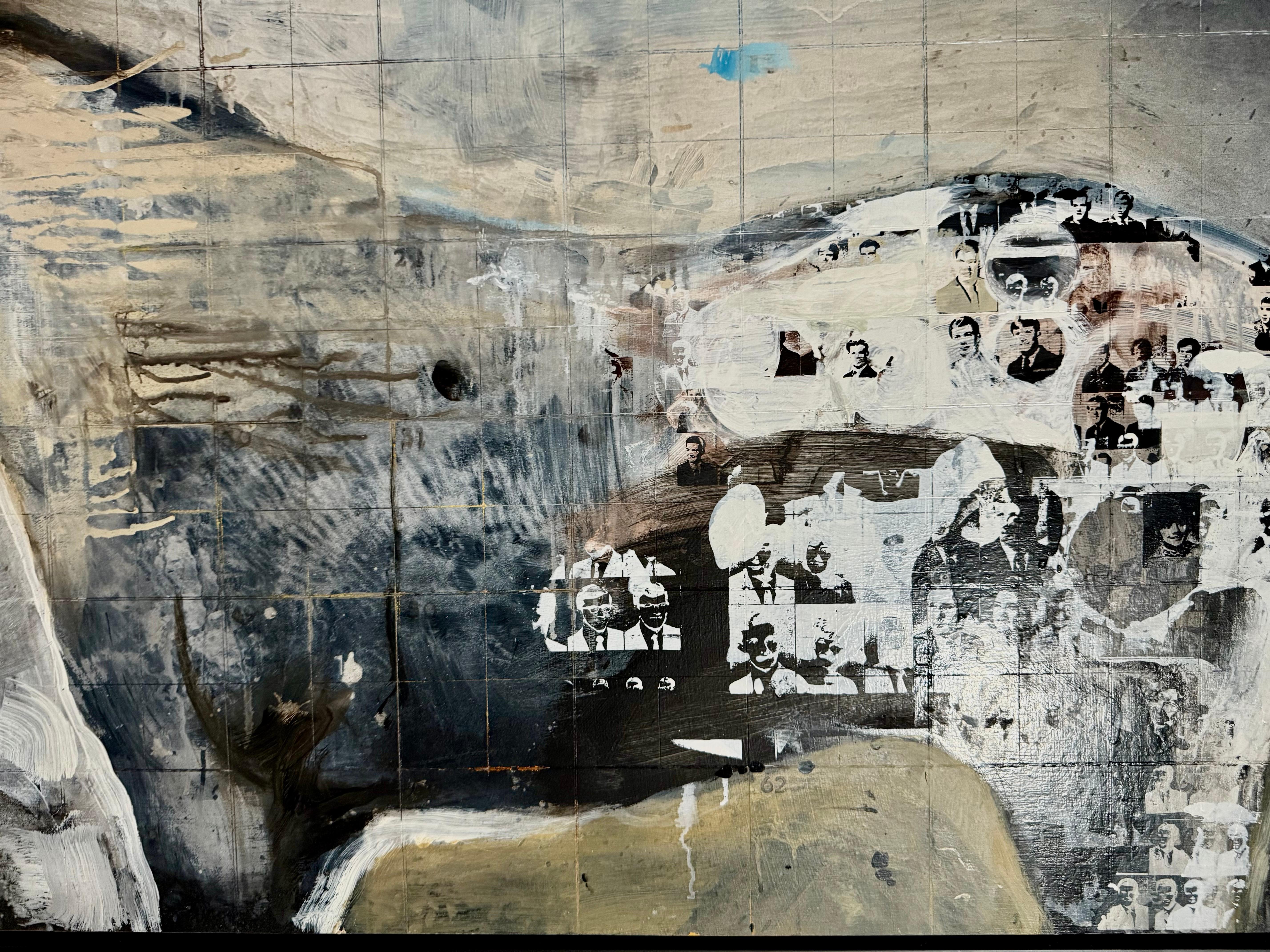 Large Jack Balas Contemporary Modernist Horse Enamel & Oil Painting Western Art For Sale 3