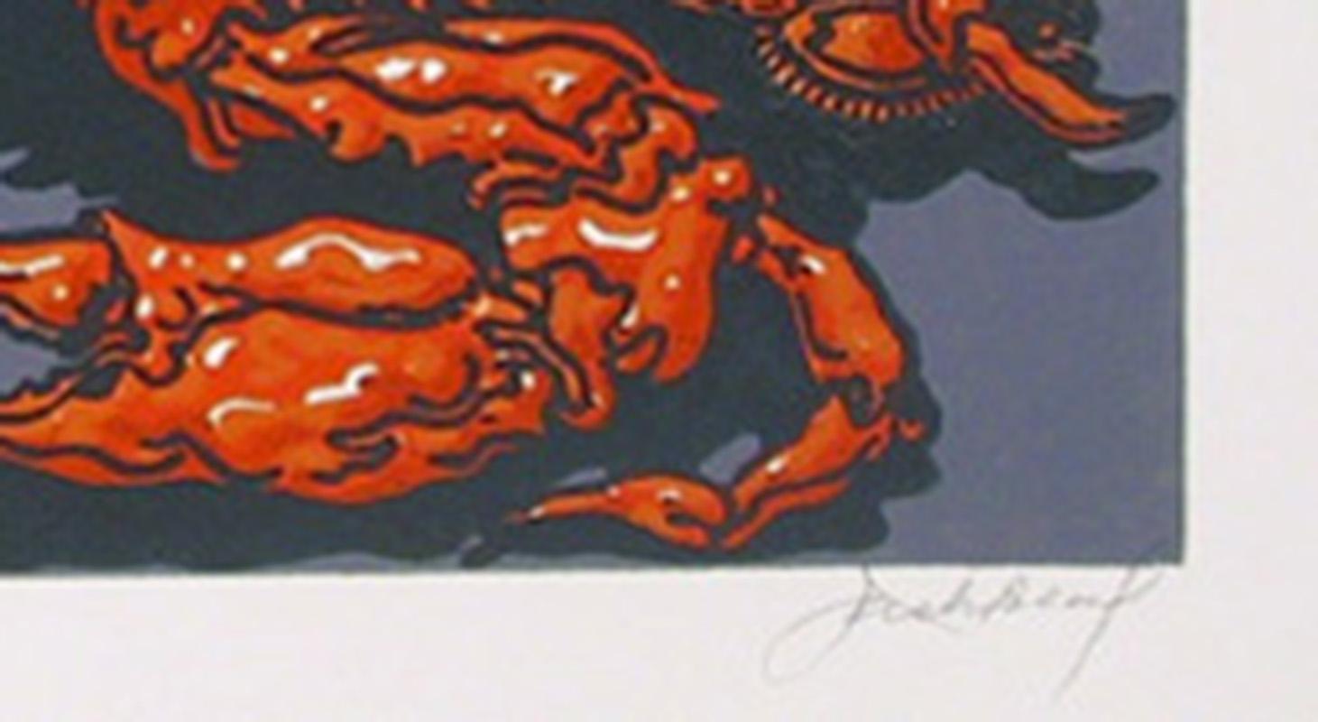 Blue Crab, sérigraphie de Jack Beal en vente 1