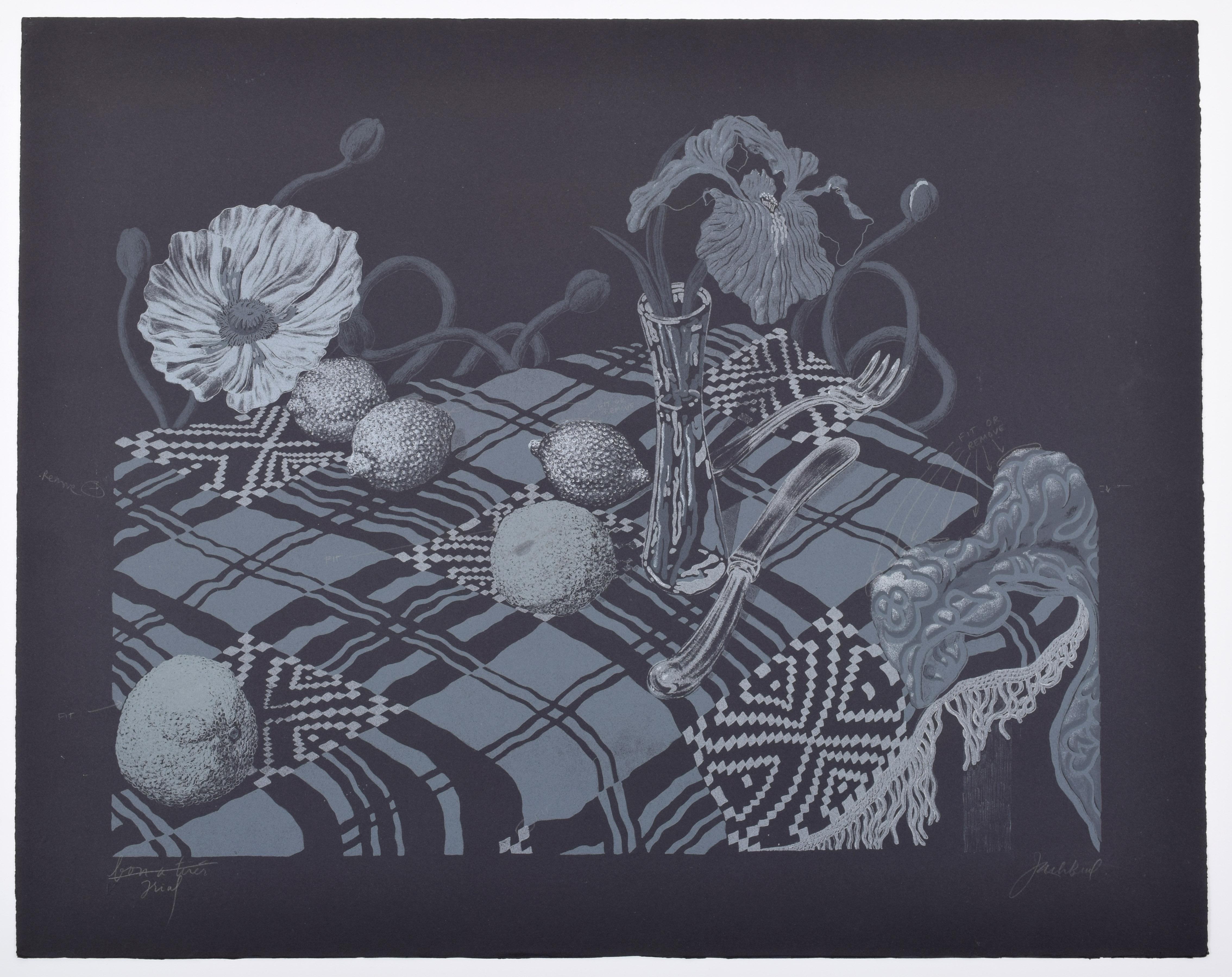 Litografía VIDA TRANQUILA II de Jack Beal en venta 1