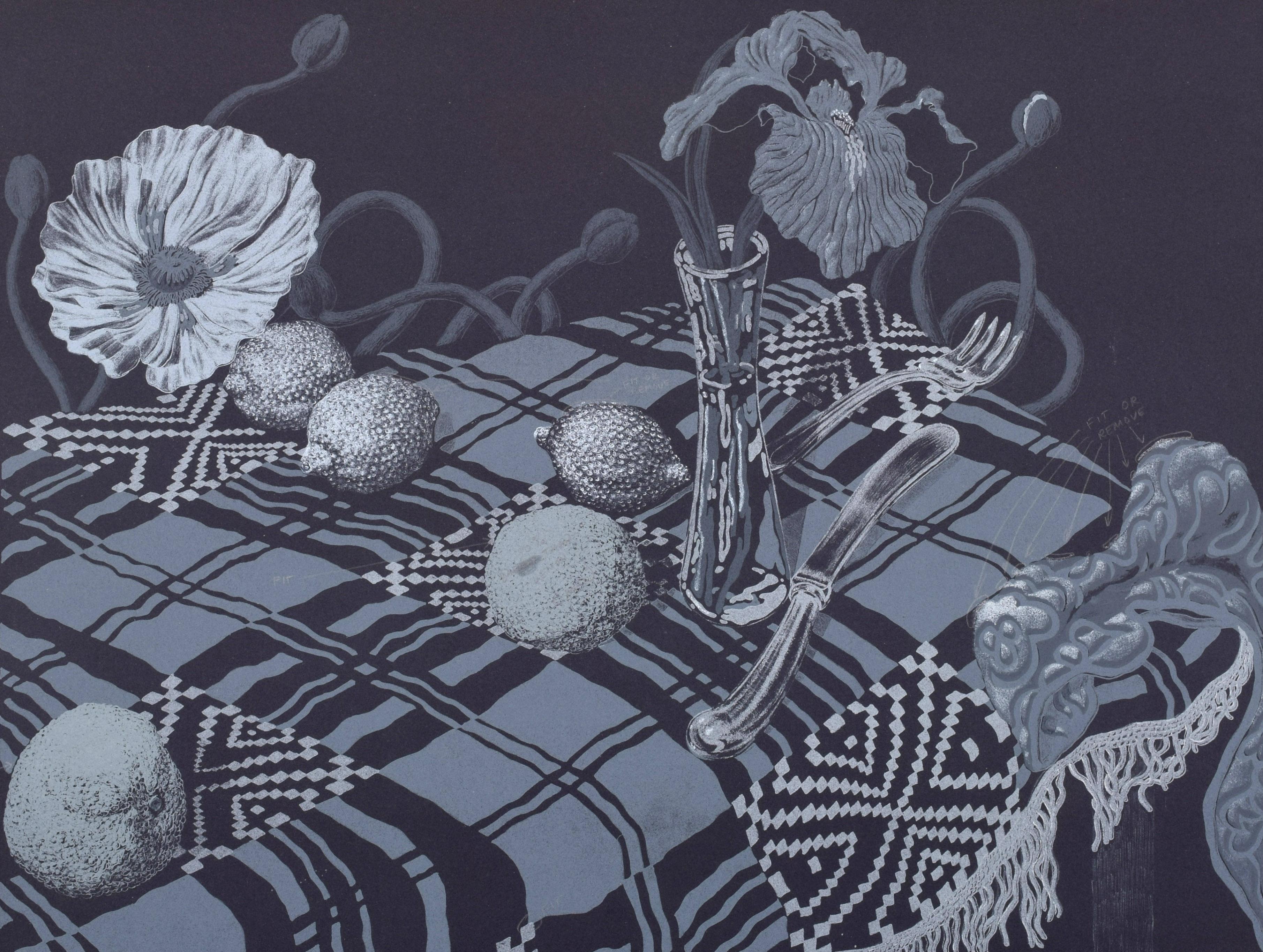 <strong>Artista/Diseñador; Fabricante: </strong>Jack Beal (estadounidense, 1921-2013)<br />
<strong>Marca(s); notas: </strong>firmado, sello ciego; Juicio; 1978<br />
<strong>Materiales: </strong>litografía<br />
<strong>Dimensiones (alto, ancho,