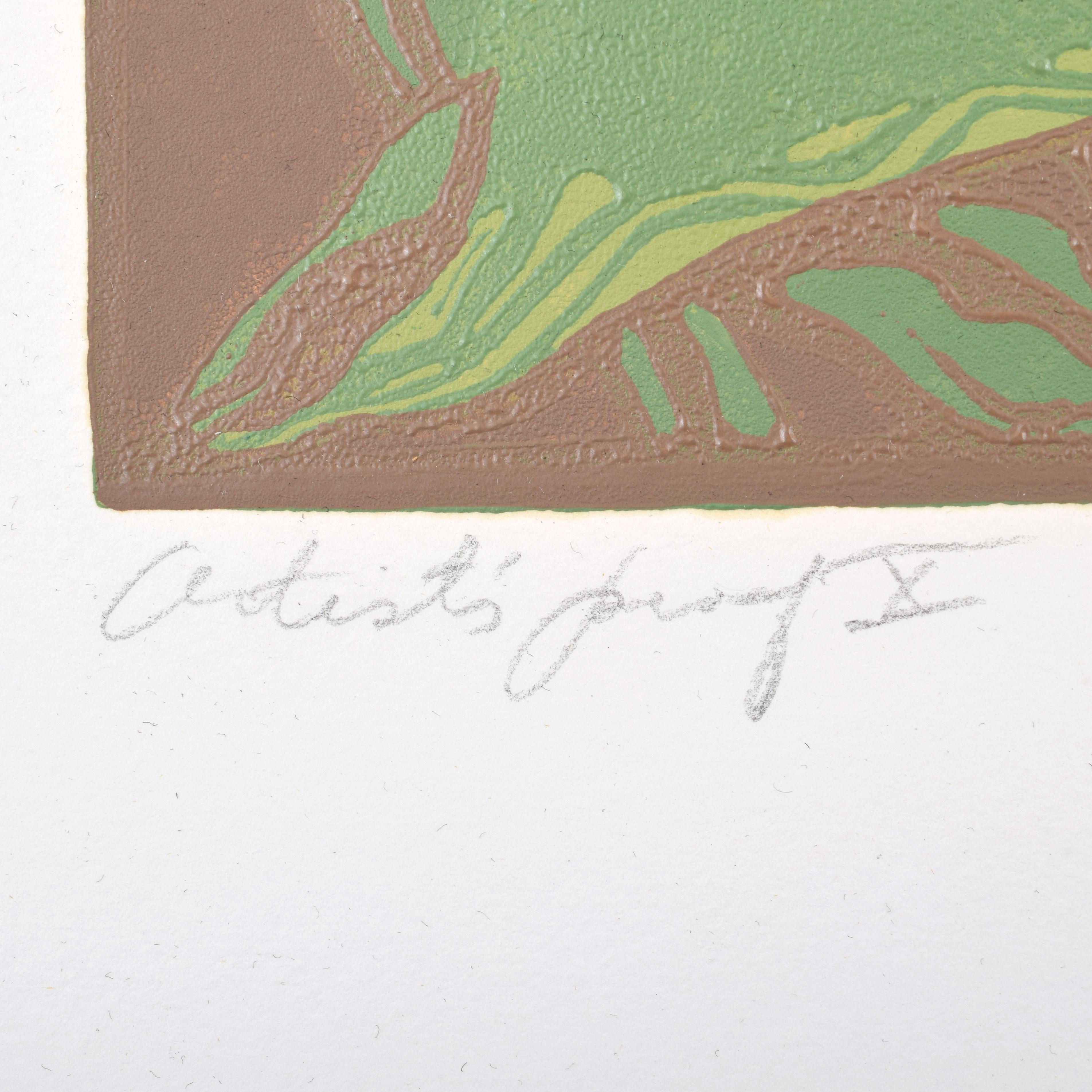 Jack Beal TRILLIUM Linocut For Sale 3