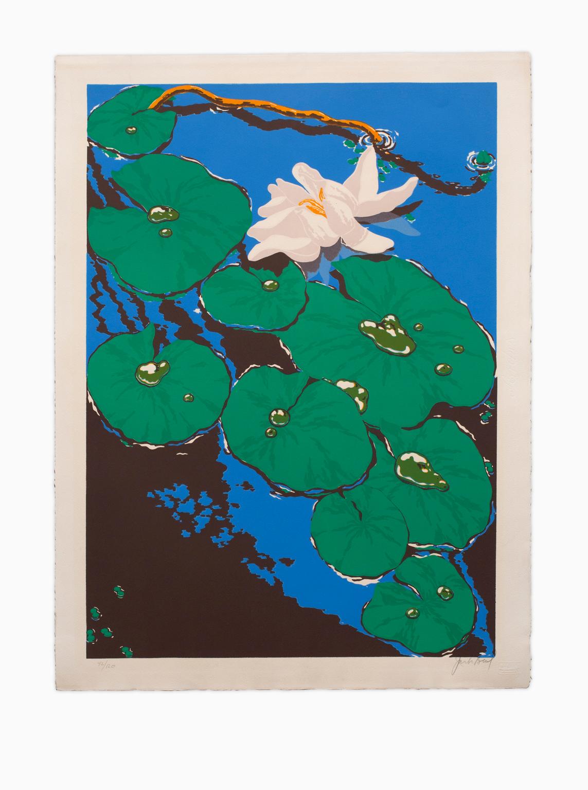 Jack Beal Still-Life Print - "Pond Lilies", Color Lithograph Pencil Signed and Numbered (42/120)