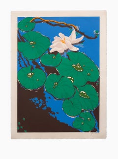 Vintage "Pond Lilies", Color Lithograph Pencil Signed and Numbered (42/120)