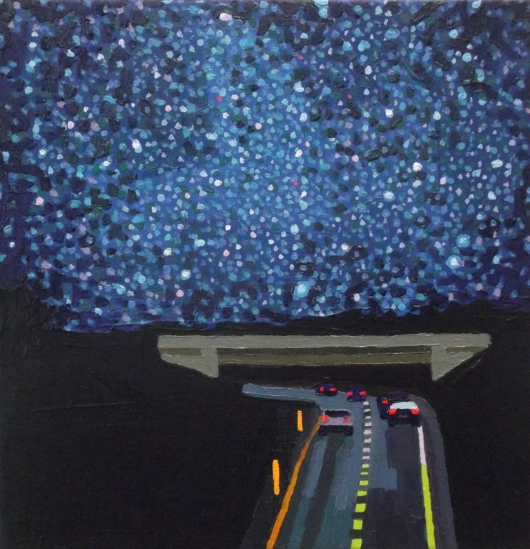 Jack Bridge, oil and acrylic landscape painting on canvas at