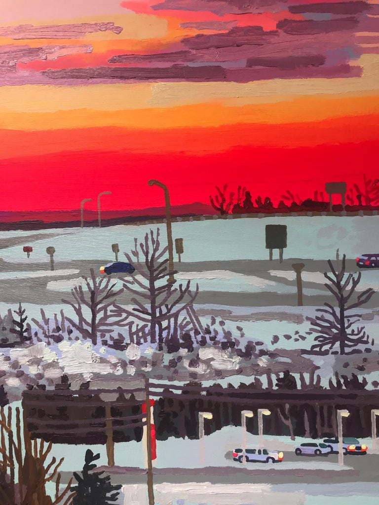 Jack The Below Zero Hero, landscape oil painting on birch