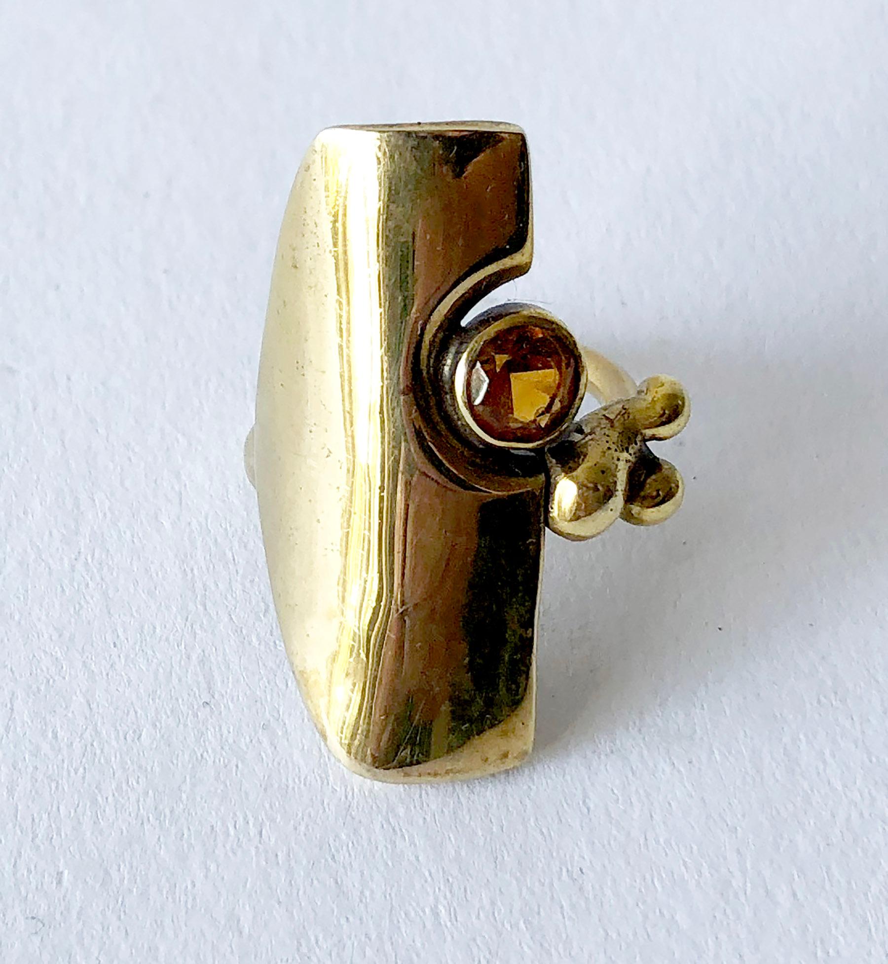 Round Cut Jack Boyd Bronze Citrine San Diego Modern Studio Ring