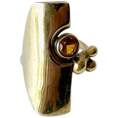 Vintage Jack Boyd Bronze Citrine San Diego Modern Studio Ring
