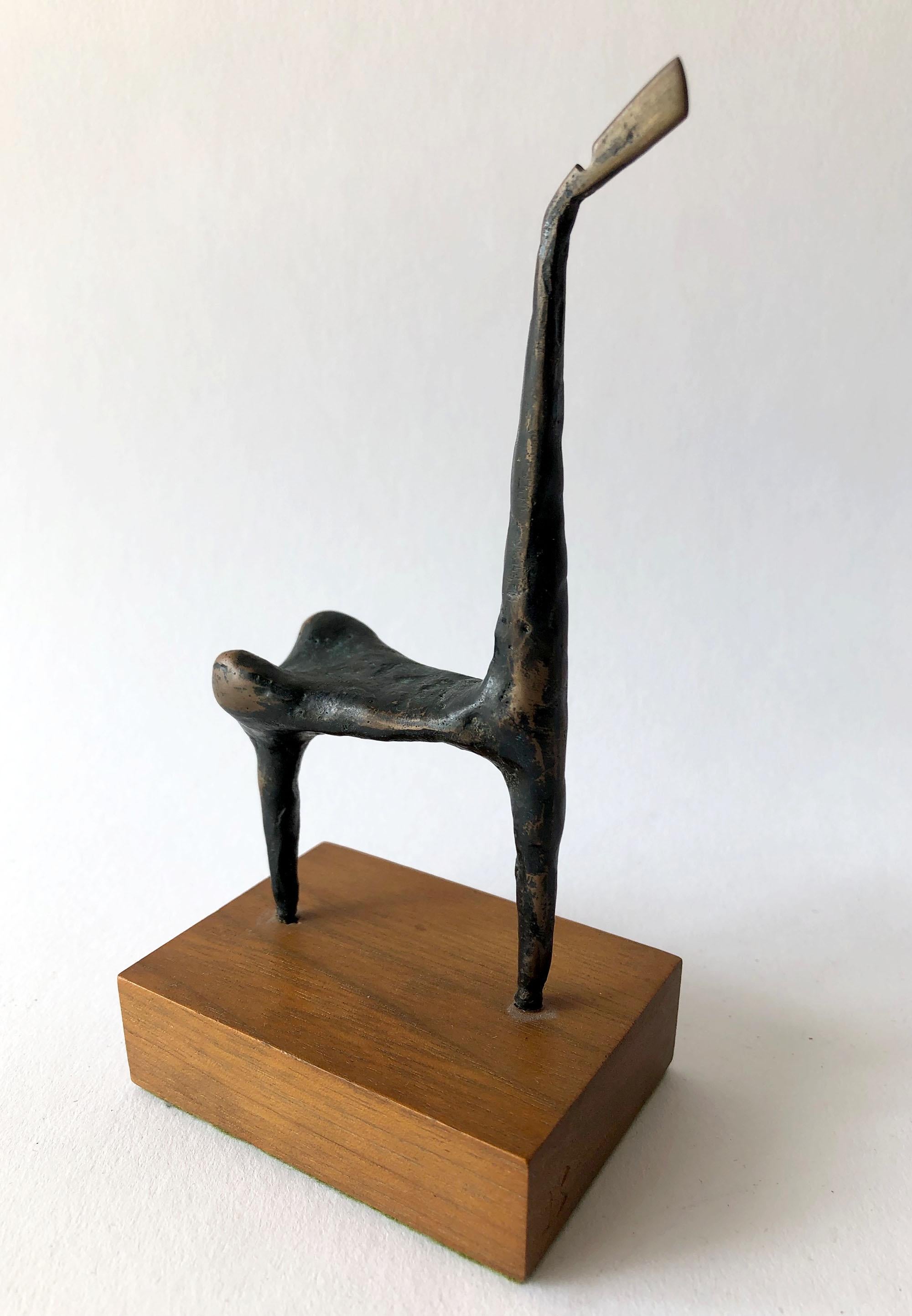 American Jack Boyd Bronze San Diego Modernist Giraffe Sculpture