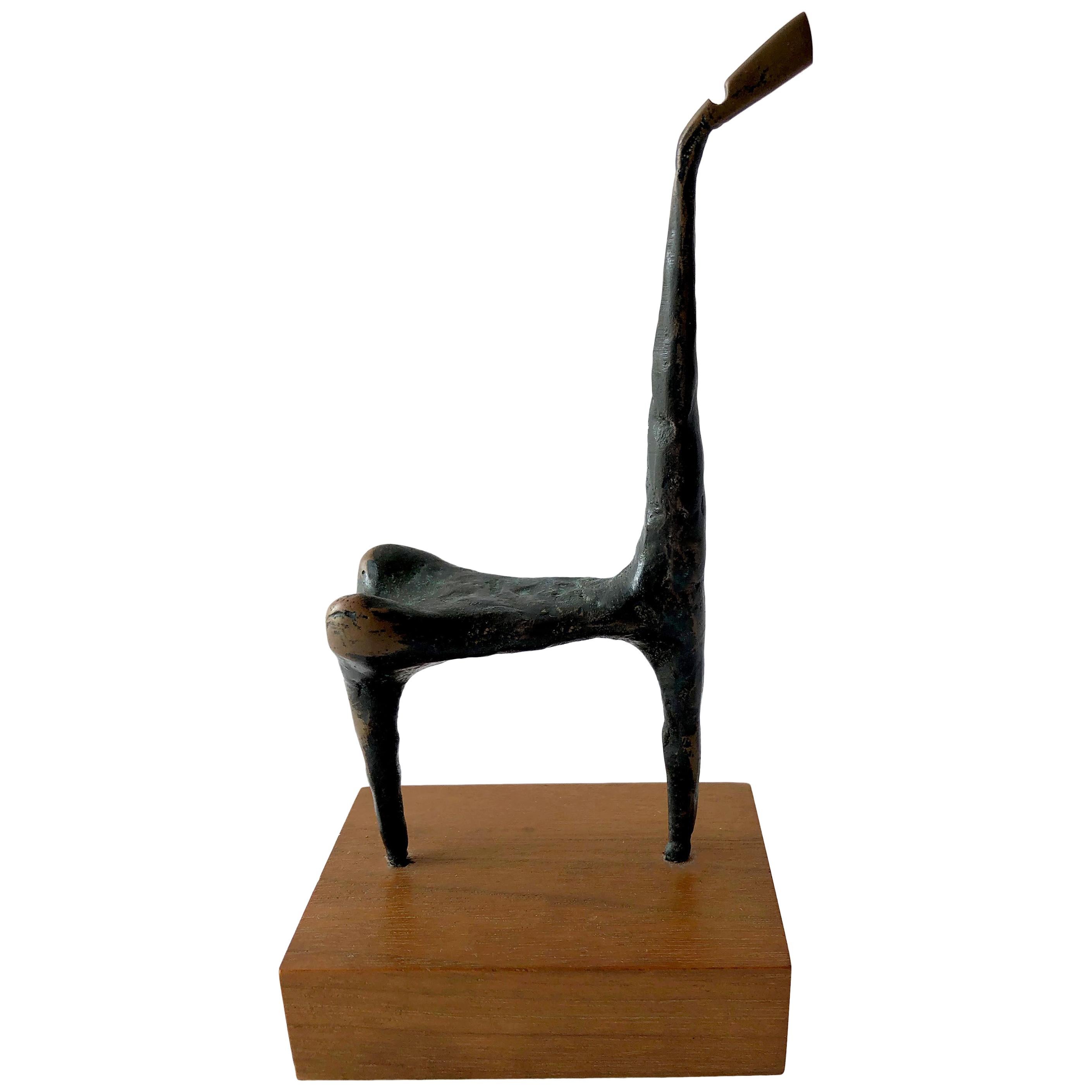 Jack Boyd Bronze San Diego Modernist Giraffe Sculpture