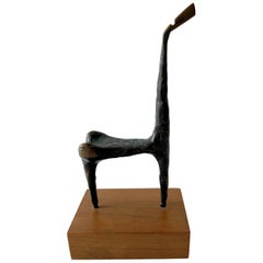 Jack Boyd Bronze San Diego Modernist Giraffe Sculpture