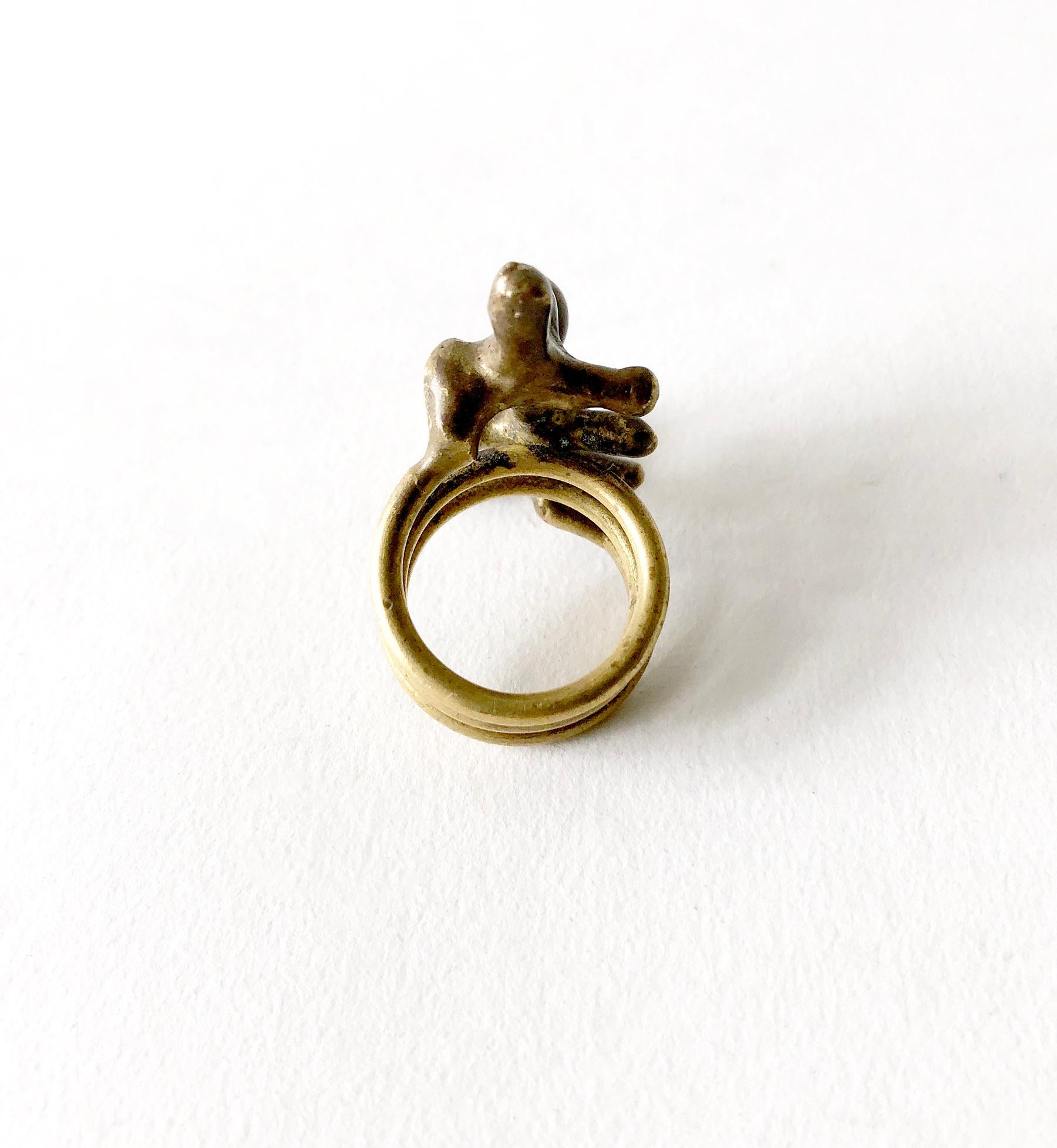 Women's Jack Boyd Bronze San Diego Modernist Spore Ring