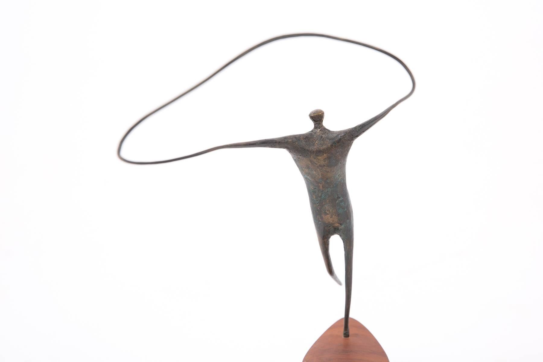 Jack Boyd bronze sculpture circa early 1960's. Beautiful patina to bronze. Engraved JB in base.