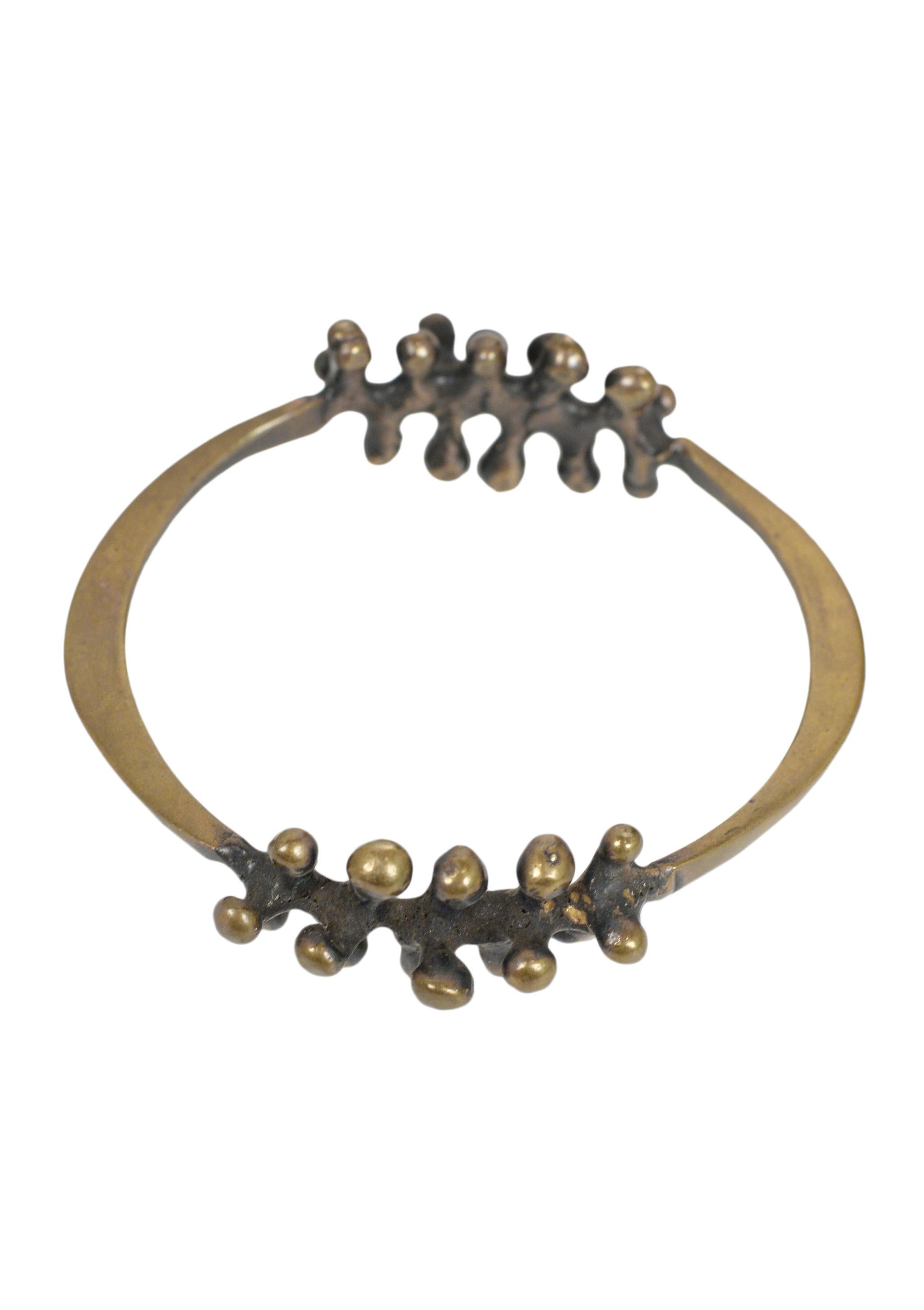Jack Boyd Brutalist Bronze Double Spore Bracelet For Sale 1