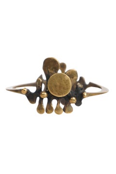 Jack Boyd Pulsera Brutalista de Bronce con Doble Espora Grande Años 70