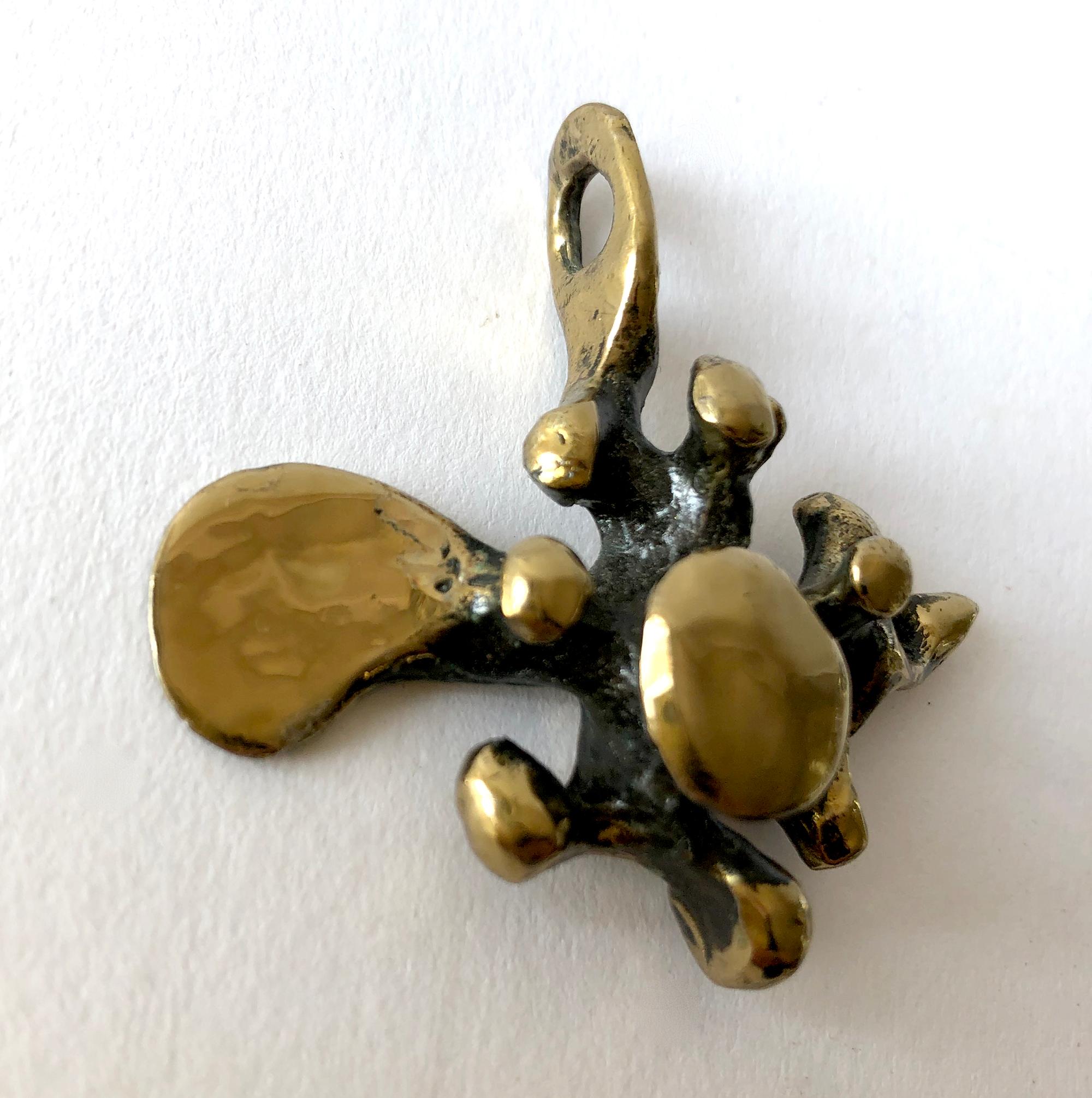 Jack Boyd San Diego Modernist Bronze Spore Pendant In Good Condition In Palm Springs, CA