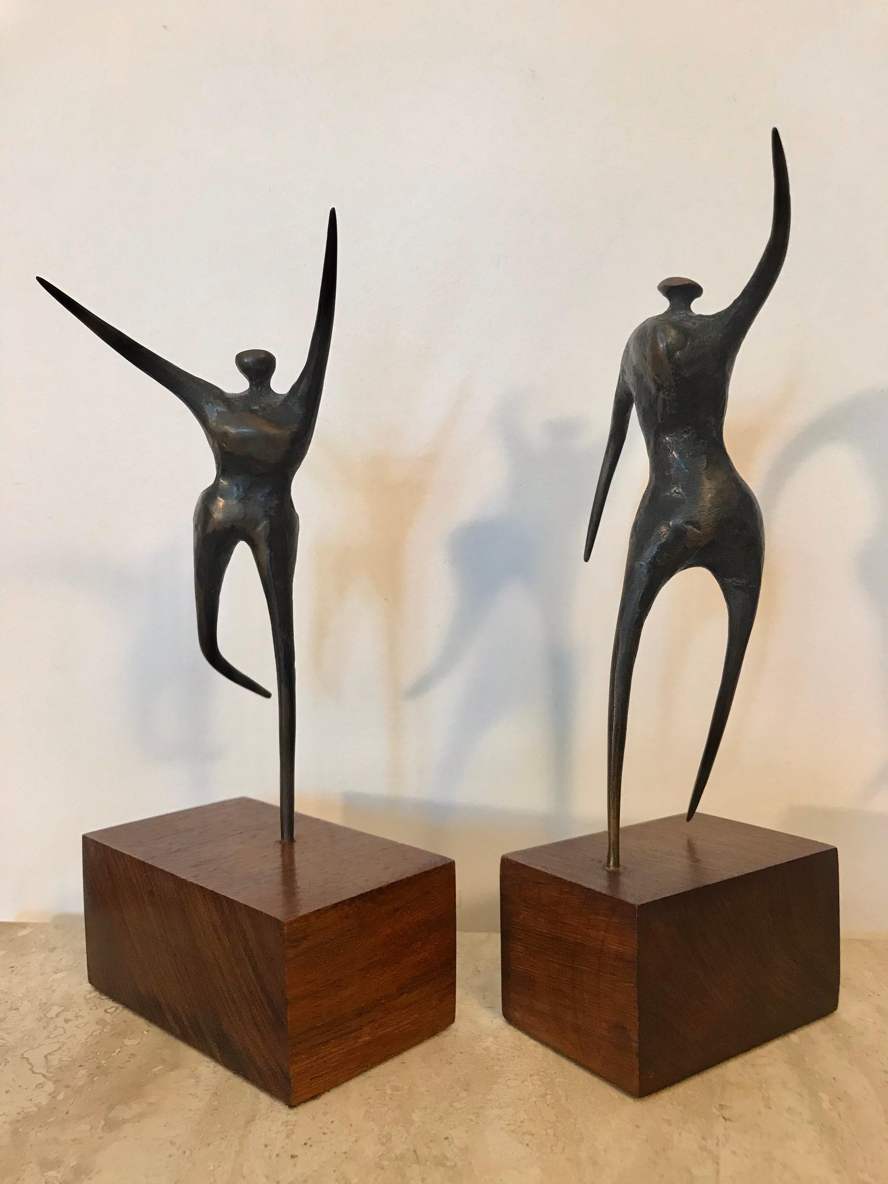 Jack Boyd Small Bronze Sculpture Figures, 20th Century 1