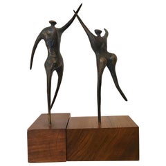 Jack Boyd Small Bronze Sculpture Figures, 20th Century