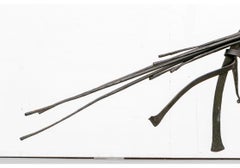 Jack Brubaker Hanging Iron and Brass Candle Mobile Sculpture