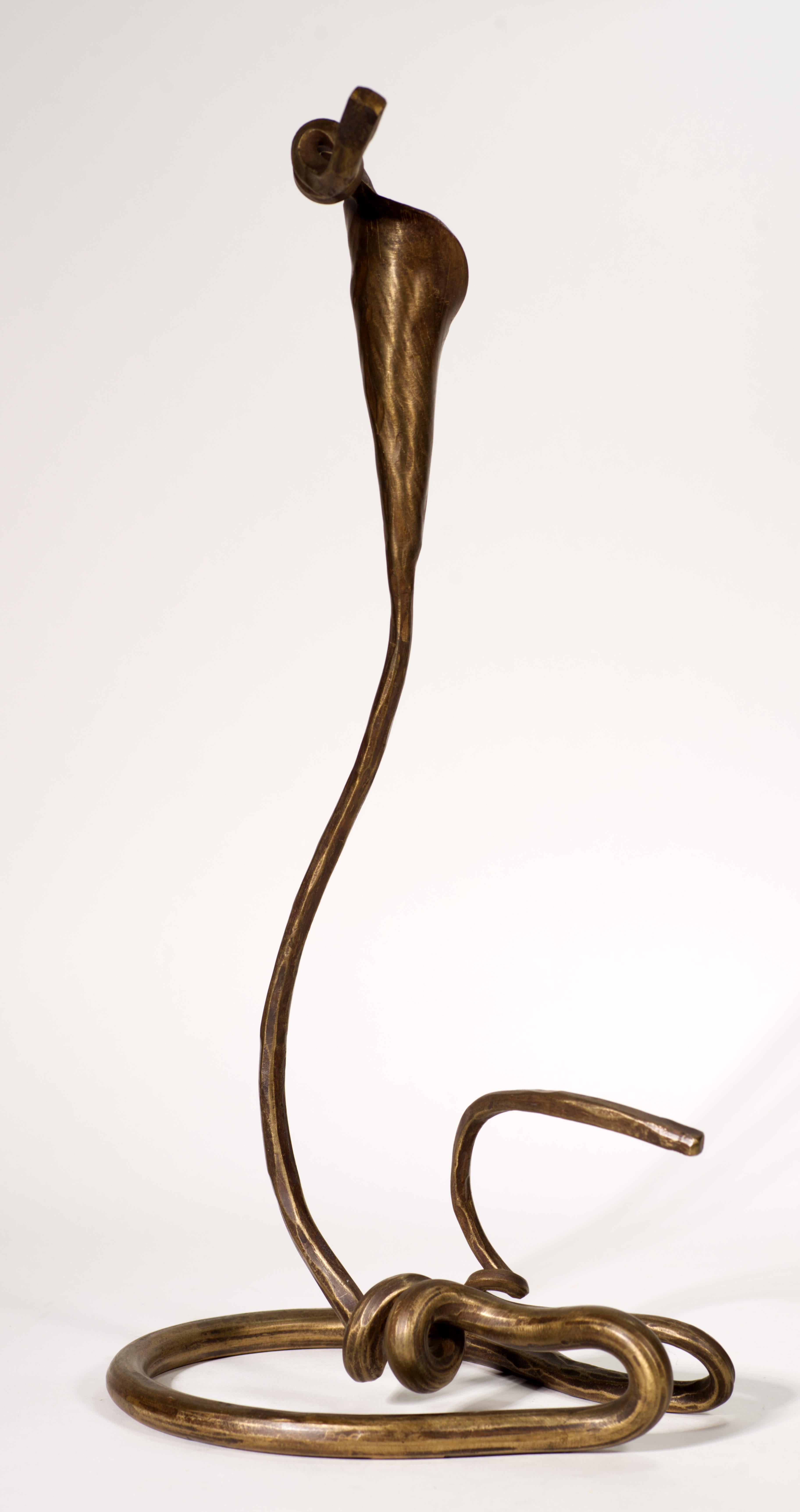 Organico moderno Scultura o portacandele in bronzo forgiato di Jack Brubaker in vendita