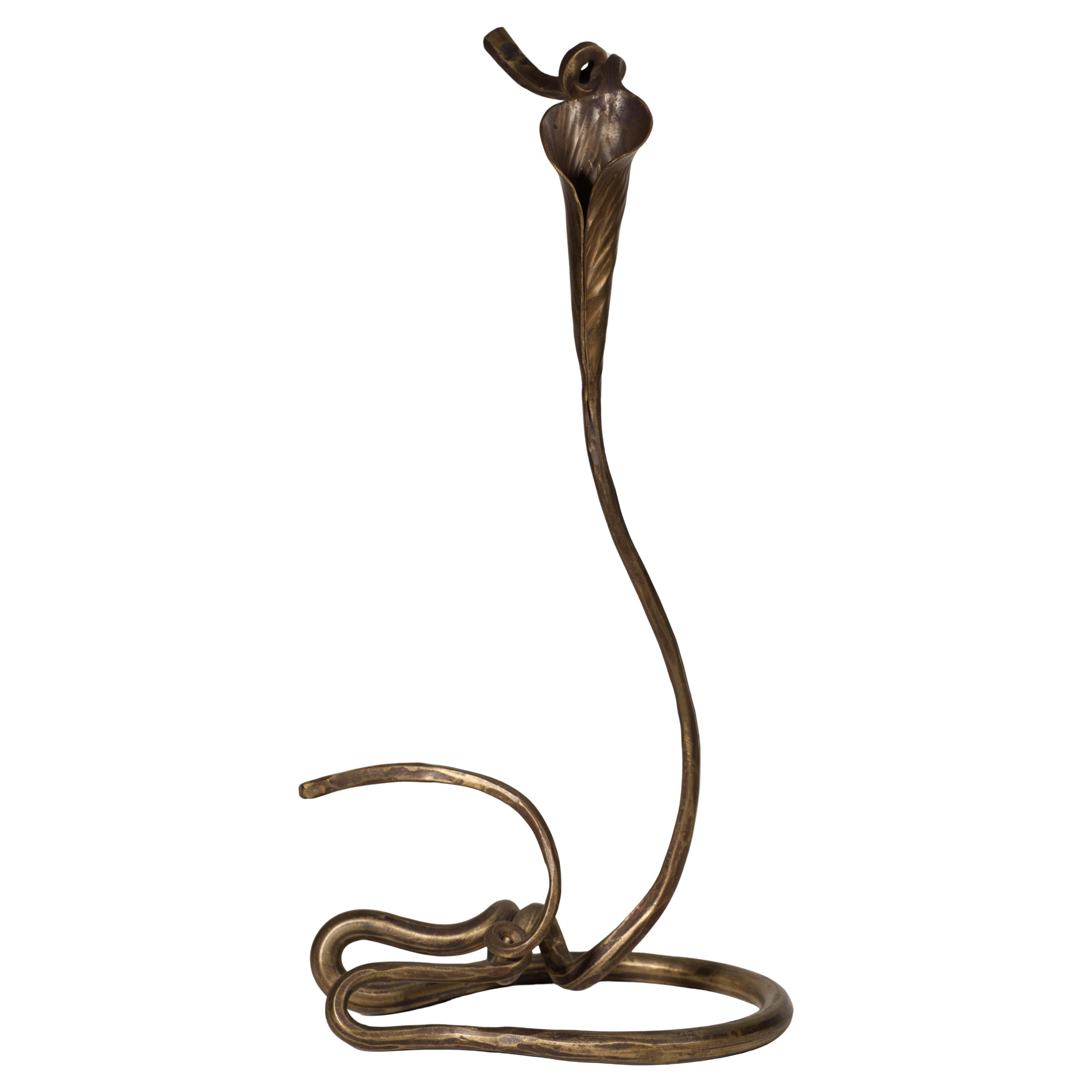Jack Brubaker Forged Bronze Sculpture or Candle Holder