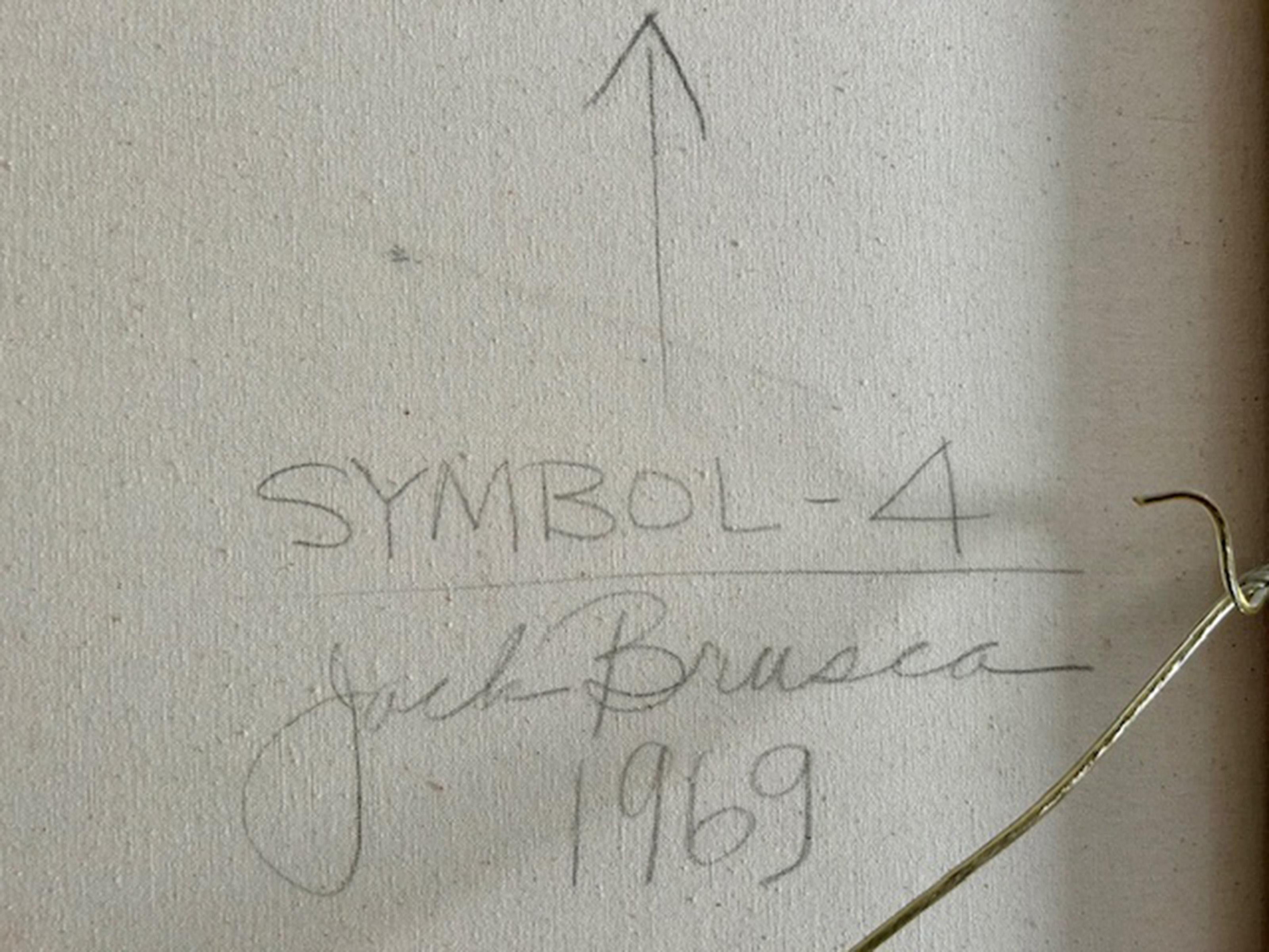 Símbolo nº 14, Gran óleo geométrico de Jack Brusca en venta 4
