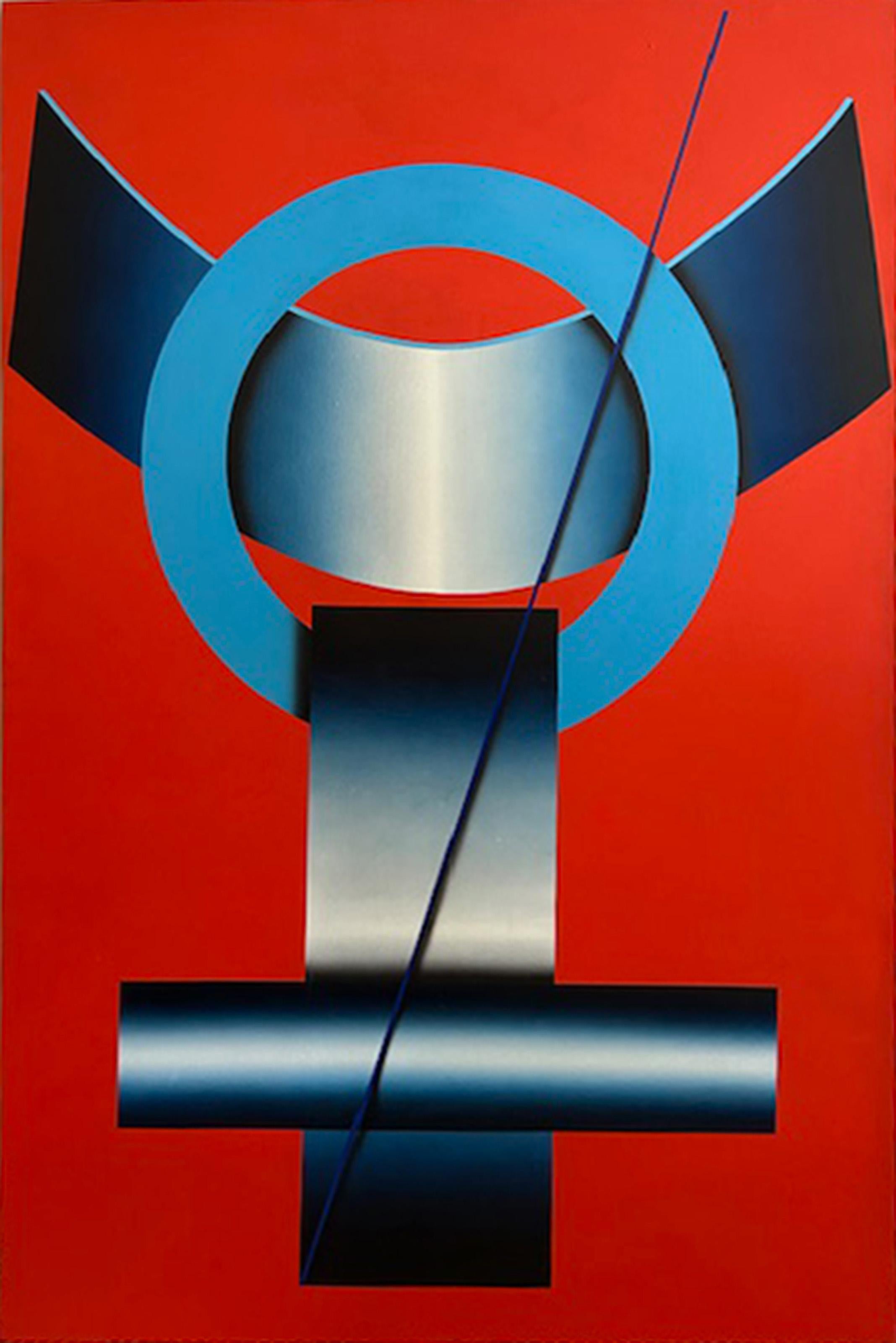 Símbolo nº 14
Jack Brusca, estadounidense (1939-1993)
Fecha: 1969
Óleo sobre lienzo, firmado
Tamaño: 72 x 48 pulg. (182,88 x 121,92 cm)