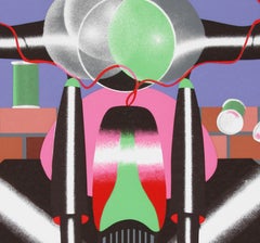 Ride, serigrafía Pop Art firmada por Jack Brusca sobre una motocicleta