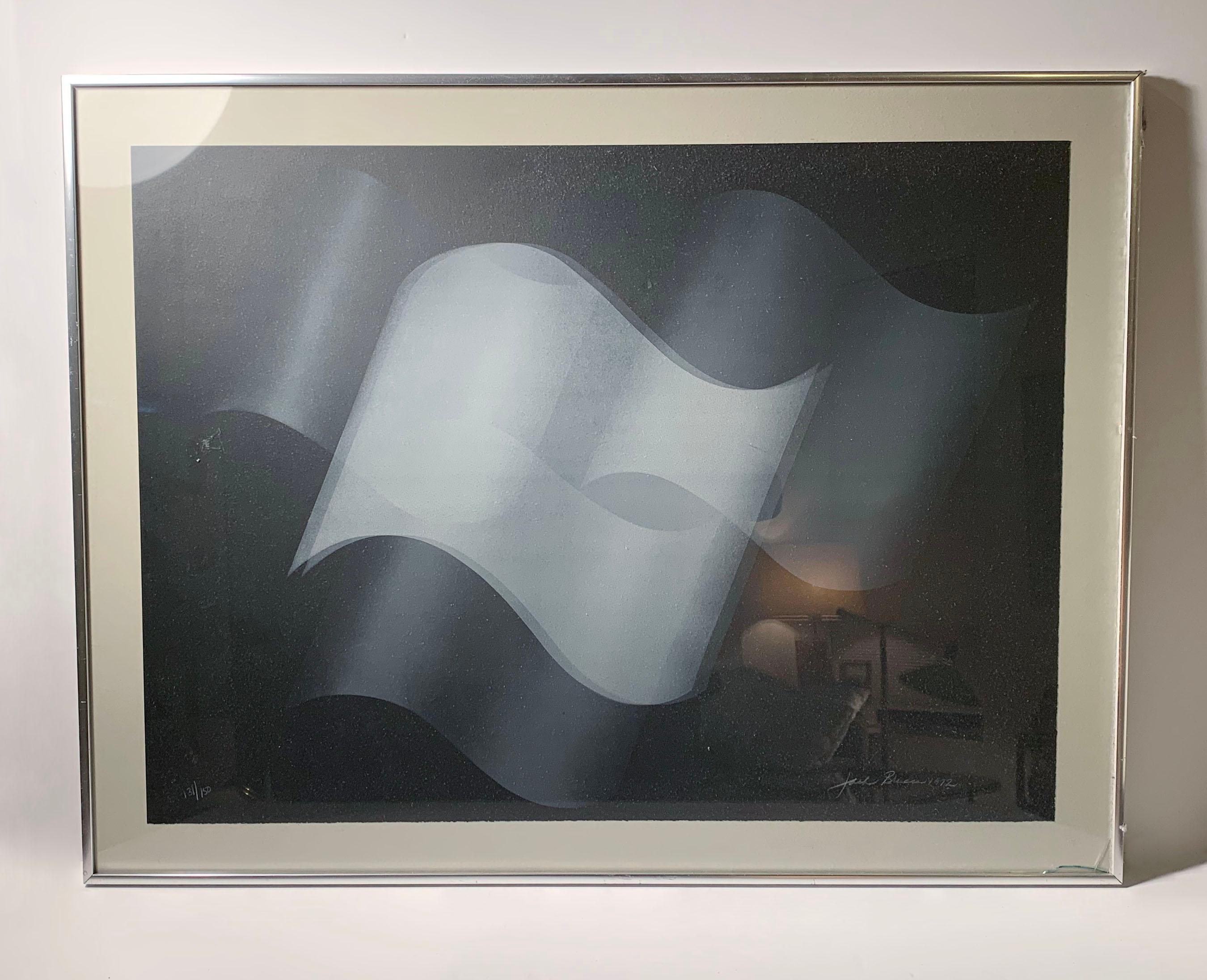 Jack Brusca Imprimé  1972 
Edition numérotée 131 / 150

Veuillez demander des photos supplémentaires car les photos actuelles montrent des reflets et des éblouissements dans le verre. Je vais refaire une prise de vue. 
Le verre présente une petite