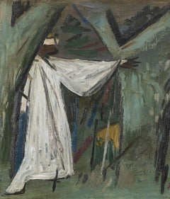 "Il cercatore"  Canada, 1952, Olio su masonite, Firmato e datato dall'artista