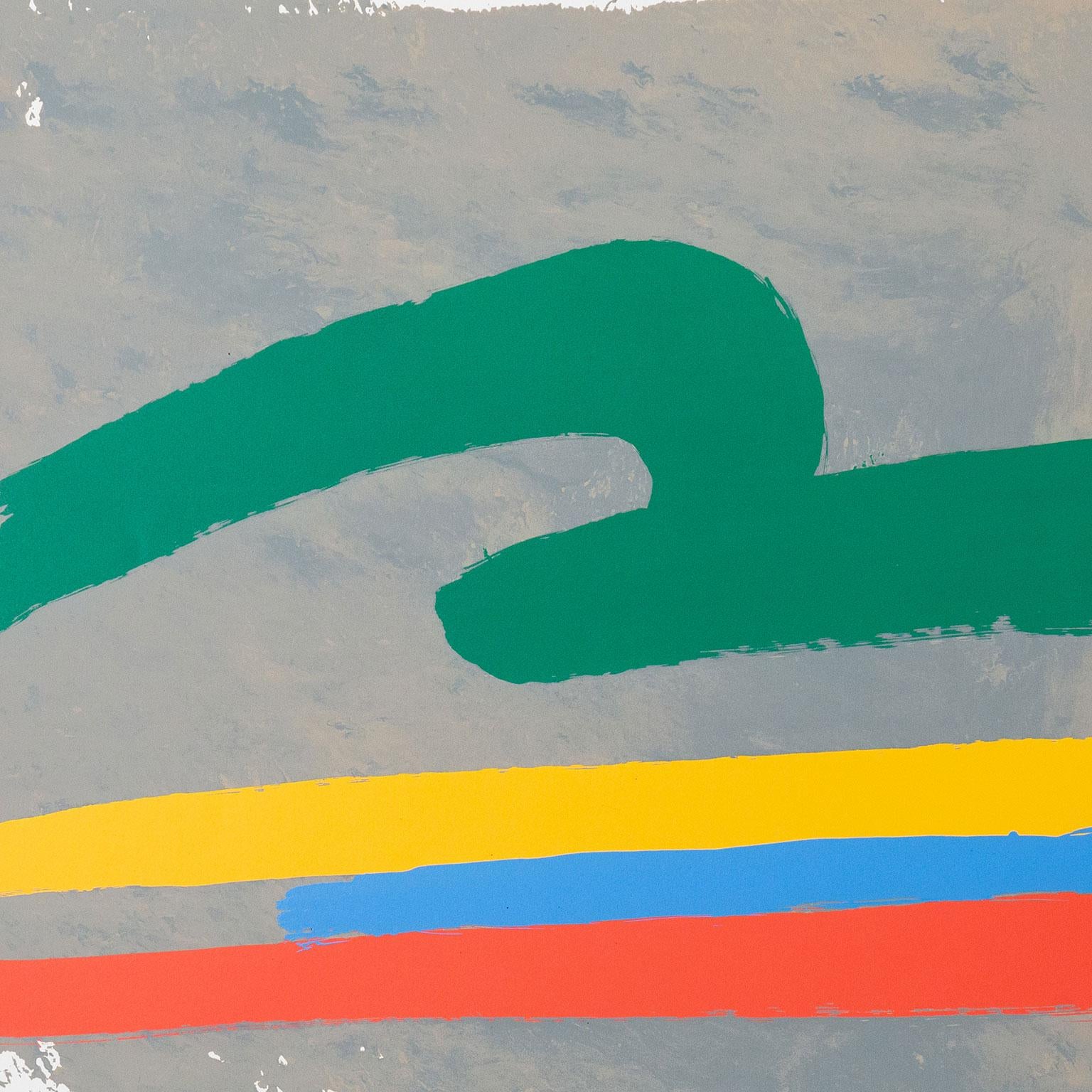 Green Loop - Color-Field Print by Jack Bush