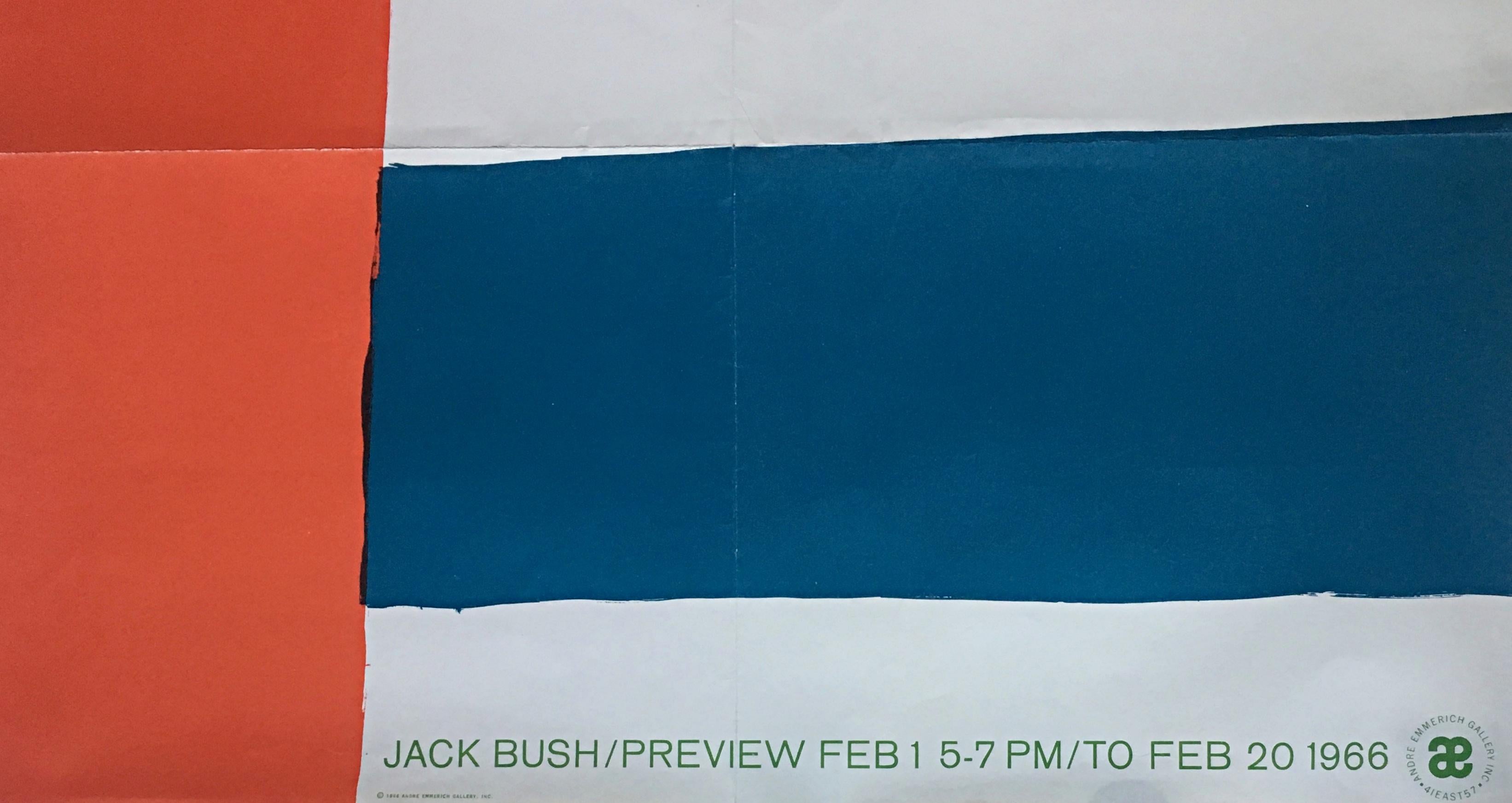 Jack Bush chez Andre Emmerich (invitation d'exposition signée au directeur de McNay) en vente 1