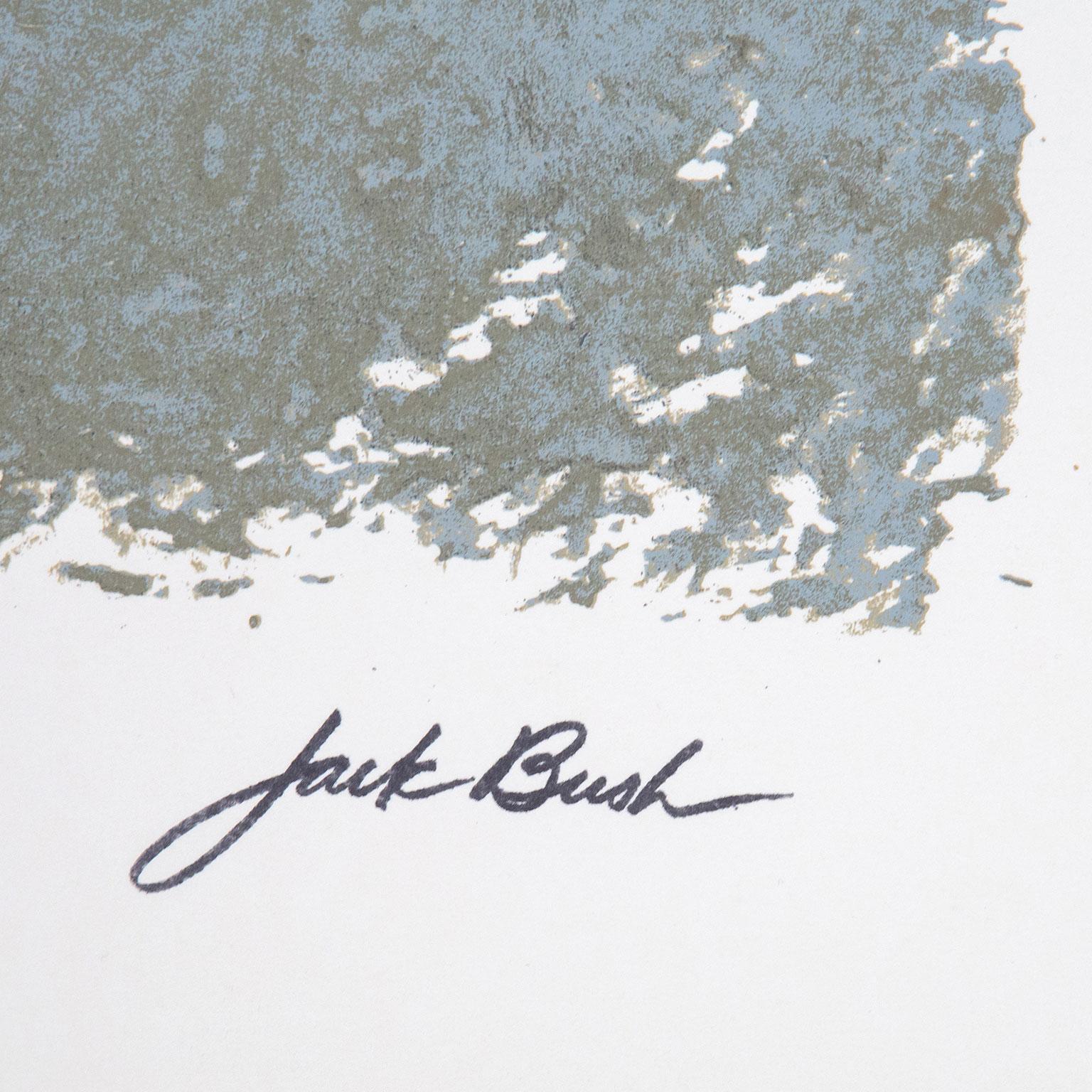 Three and Blue Loop - Print by Jack Bush