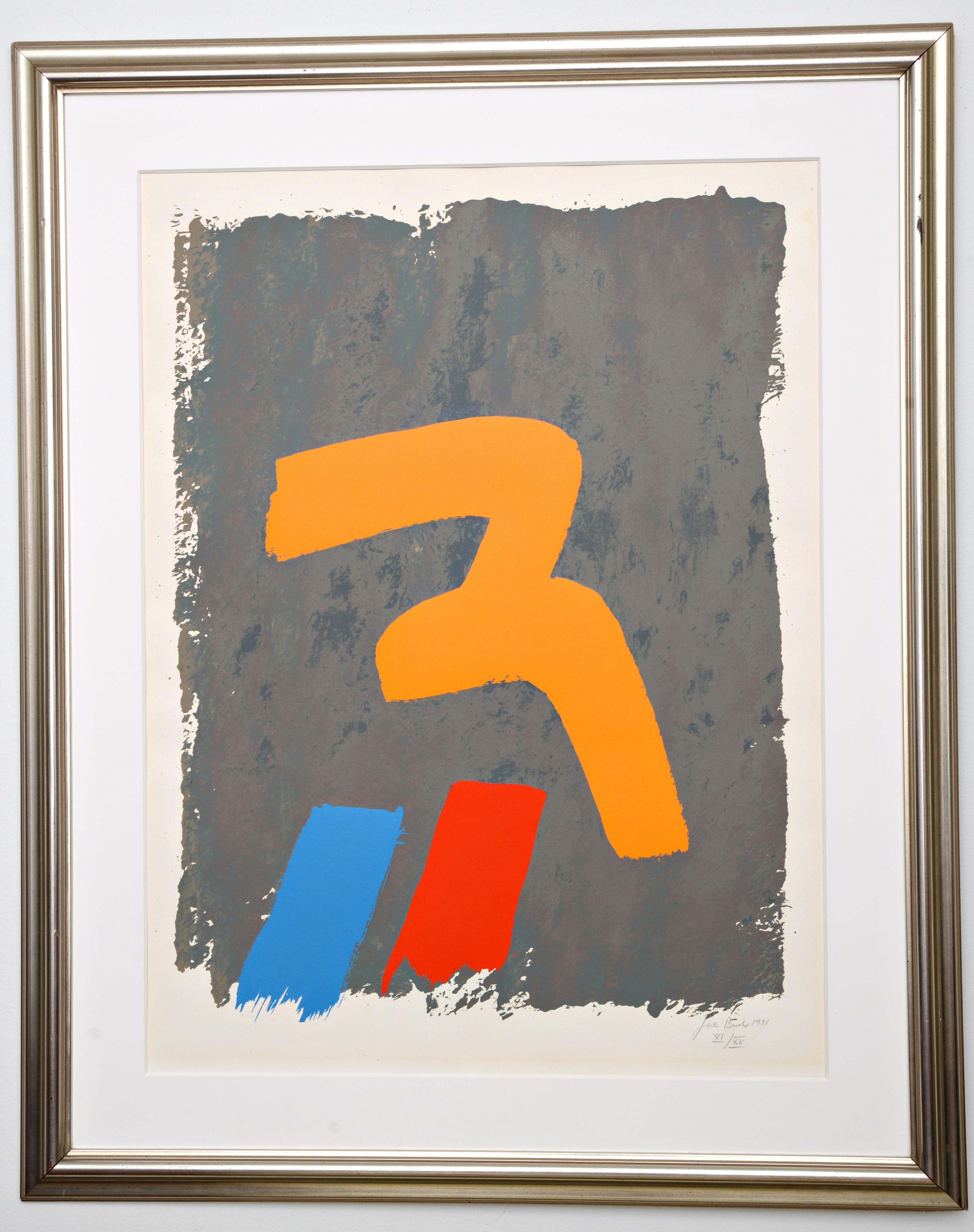 Jack Bush (Canadian 1909-1977)
Color silkscreen on paper
Signed and dated 1971 in pencil
Sheet size: 33.75