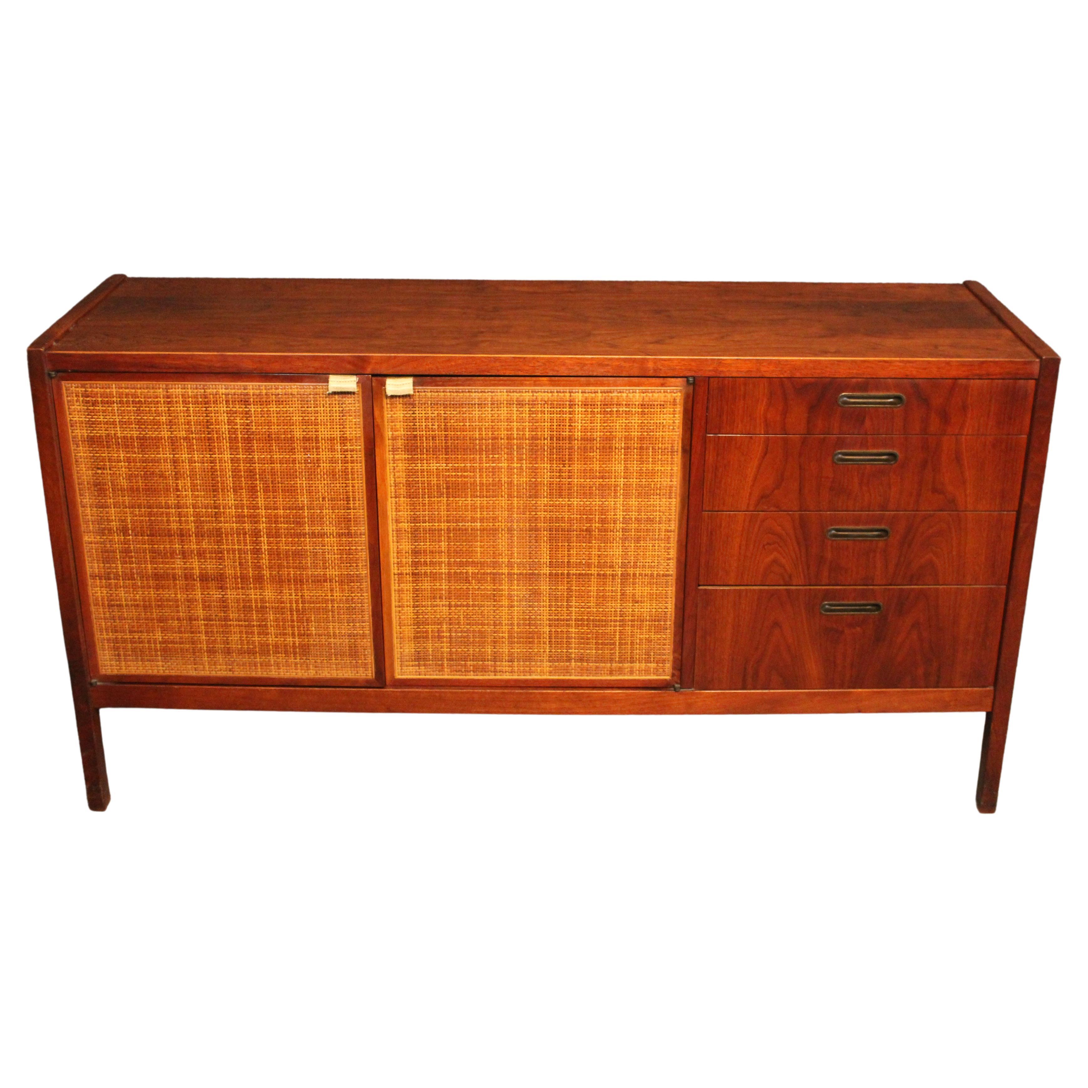 Jack Cartwright Caned Door Sideboard by Founders For Sale