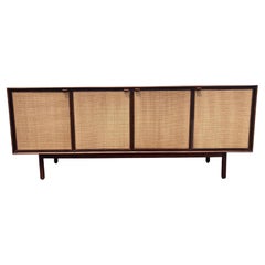 Jack Cartwright Credenza for Founders, Mid Century Modern, Walnut & Cane