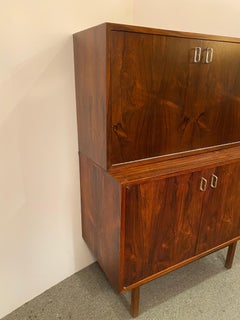 Jack Cartwright for Founders 2 Part Brazilian Rosewood Bar Cabinet