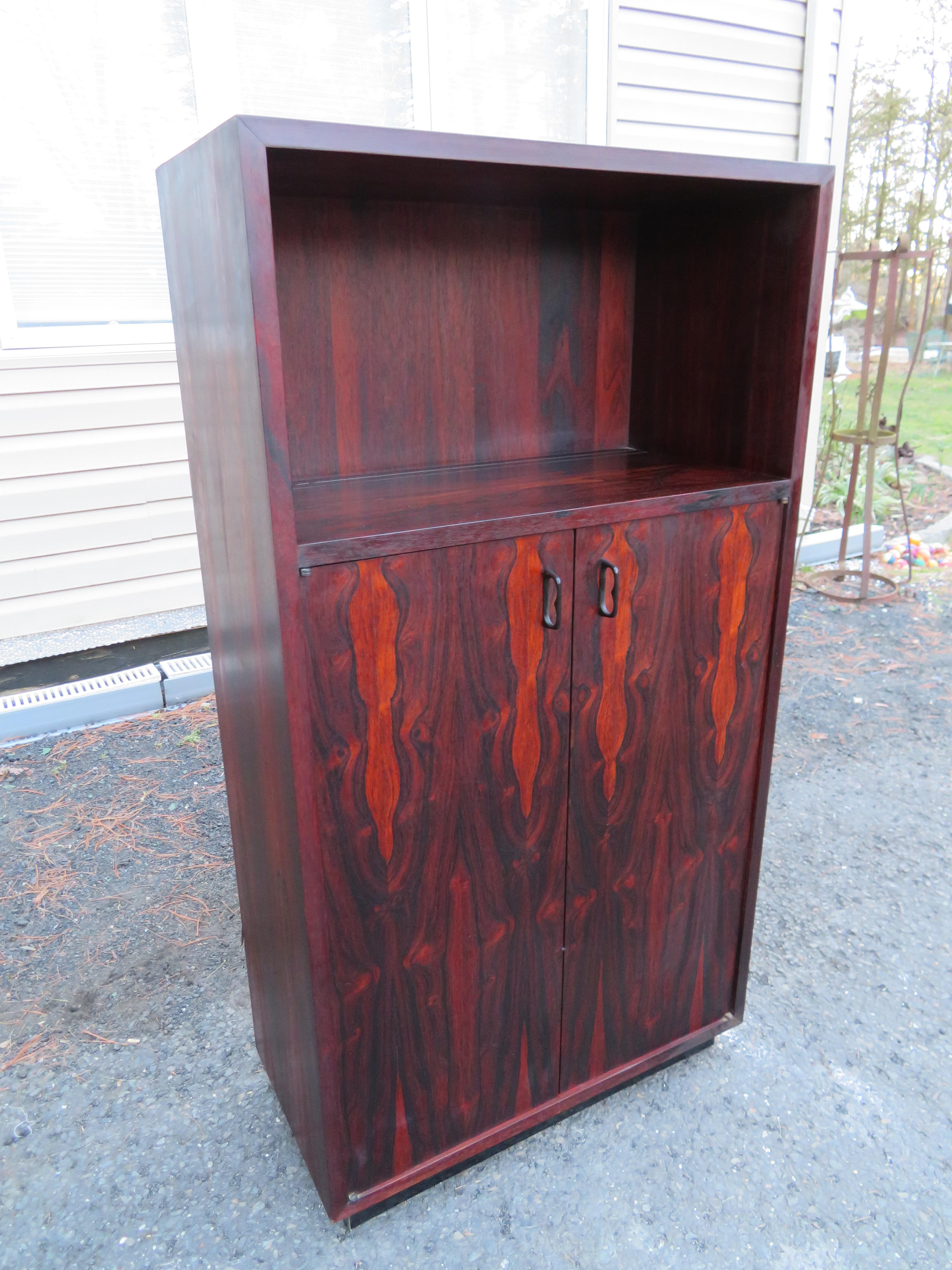 Jack Cartwright for Founders Brazilian Rosewood Bar Cabinet Mid-Century Modern For Sale 8