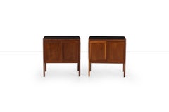 Jack Cartwright for Founders Furniture Walnut and Slate Nightstands, 1960