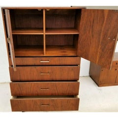 Jack Cartwright for Founders MCM Danish Modern Walnut Highboy Dresser
