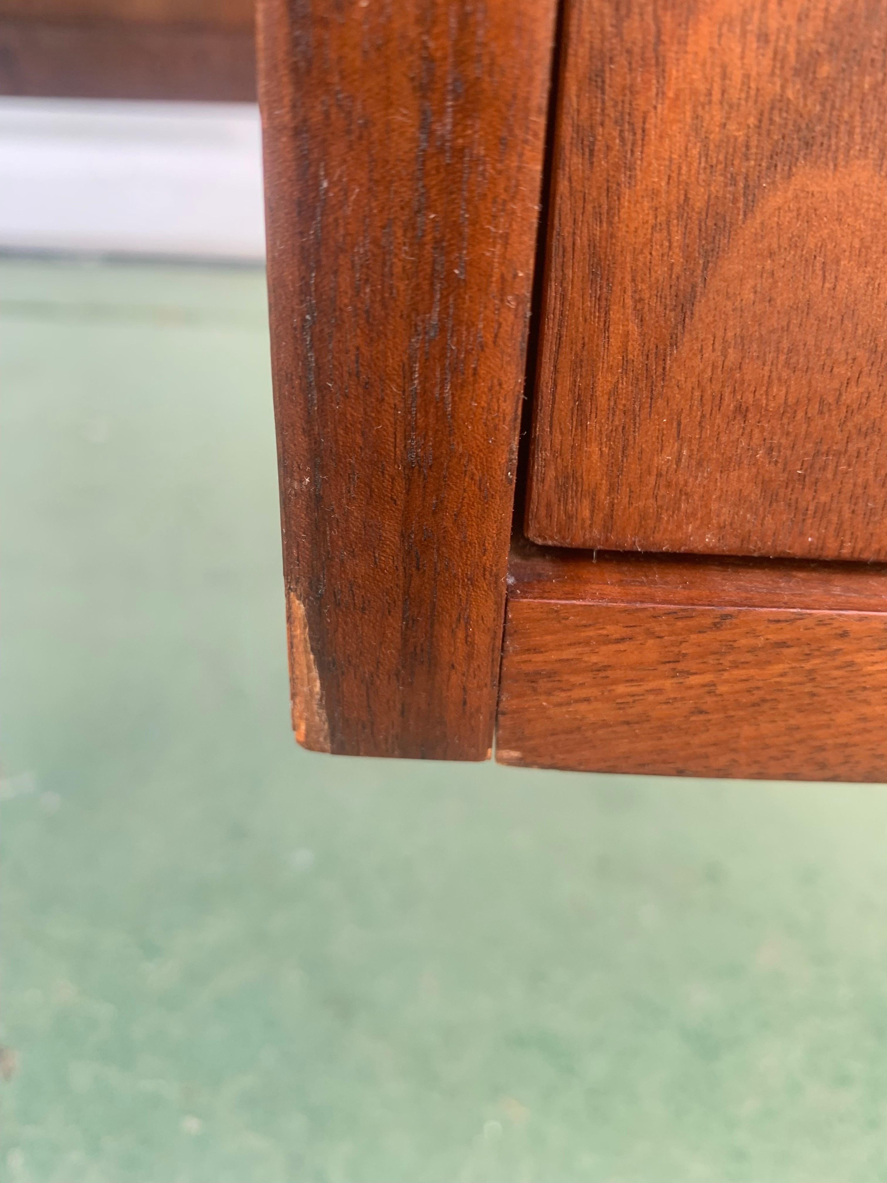 Leather Jack Cartwright for Founders Mid Century Modern Desk in Walnut For Sale