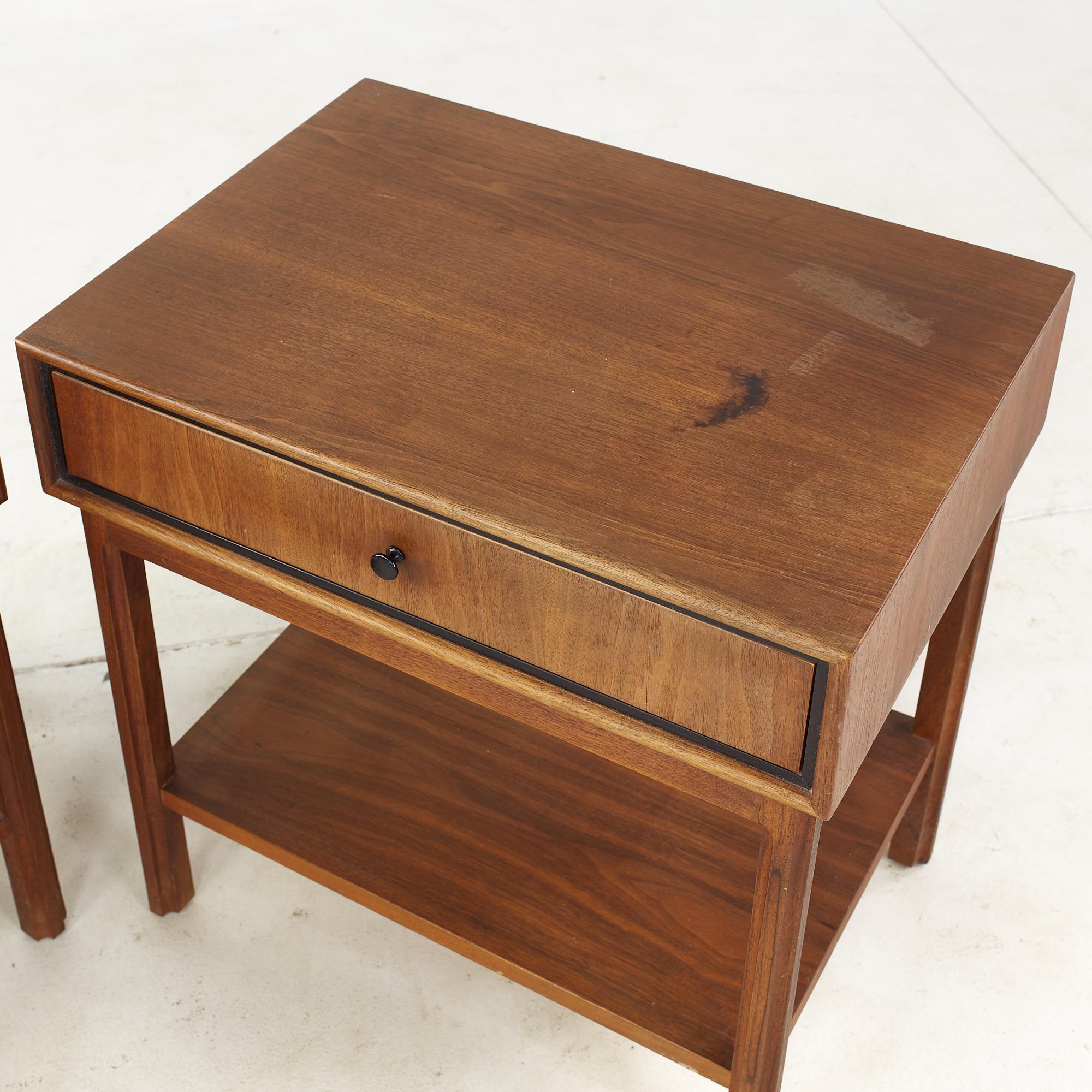 Jack Cartwright for Founders Mid Century Nightstands, Pair 6