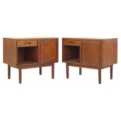 Jack Cartwright for Founders Mid Century Nightstands, Pair