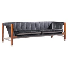 Jack Cartwright per Founders: divano a sdraio in pelle e palissandro in stile Mid-Century