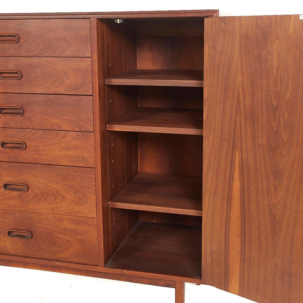 Late 20th Century Jack Cartwright for Founders Mid Century Walnut Armoire For Sale