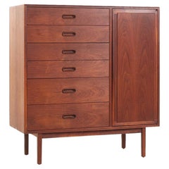 Jack Cartwright for Founders Mid Century Walnut Armoire