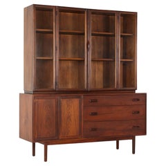 Used Jack Cartwright for Founders Mid Century Walnut Buffet and Hutch