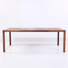 Jack Cartwright for Founders Mid Century Walnut Expanding Dining Table 2 Leaves
