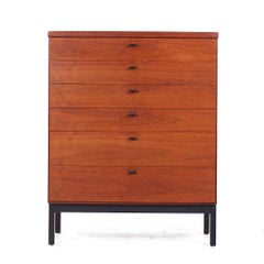 Jack Cartwright for Founders Mid Century Walnut Highboy Dresser