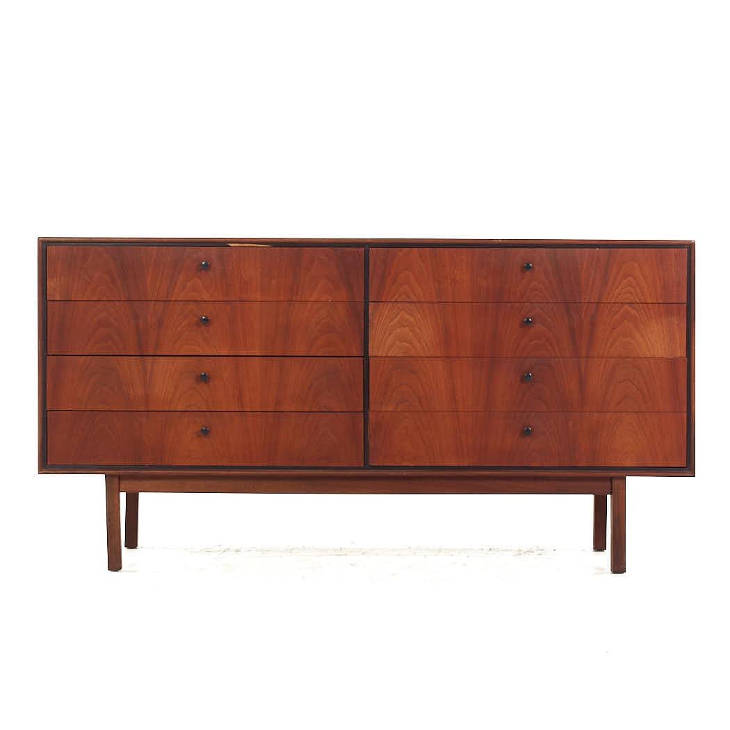 Jack Cartwright for Founders Mid Century Walnut Lowboy Dresser

This lowboy measures: 60 wide x 18 deep x 30.75 inches high

All pieces of furniture can be had in what we call restored vintage condition. That means the piece is restored upon