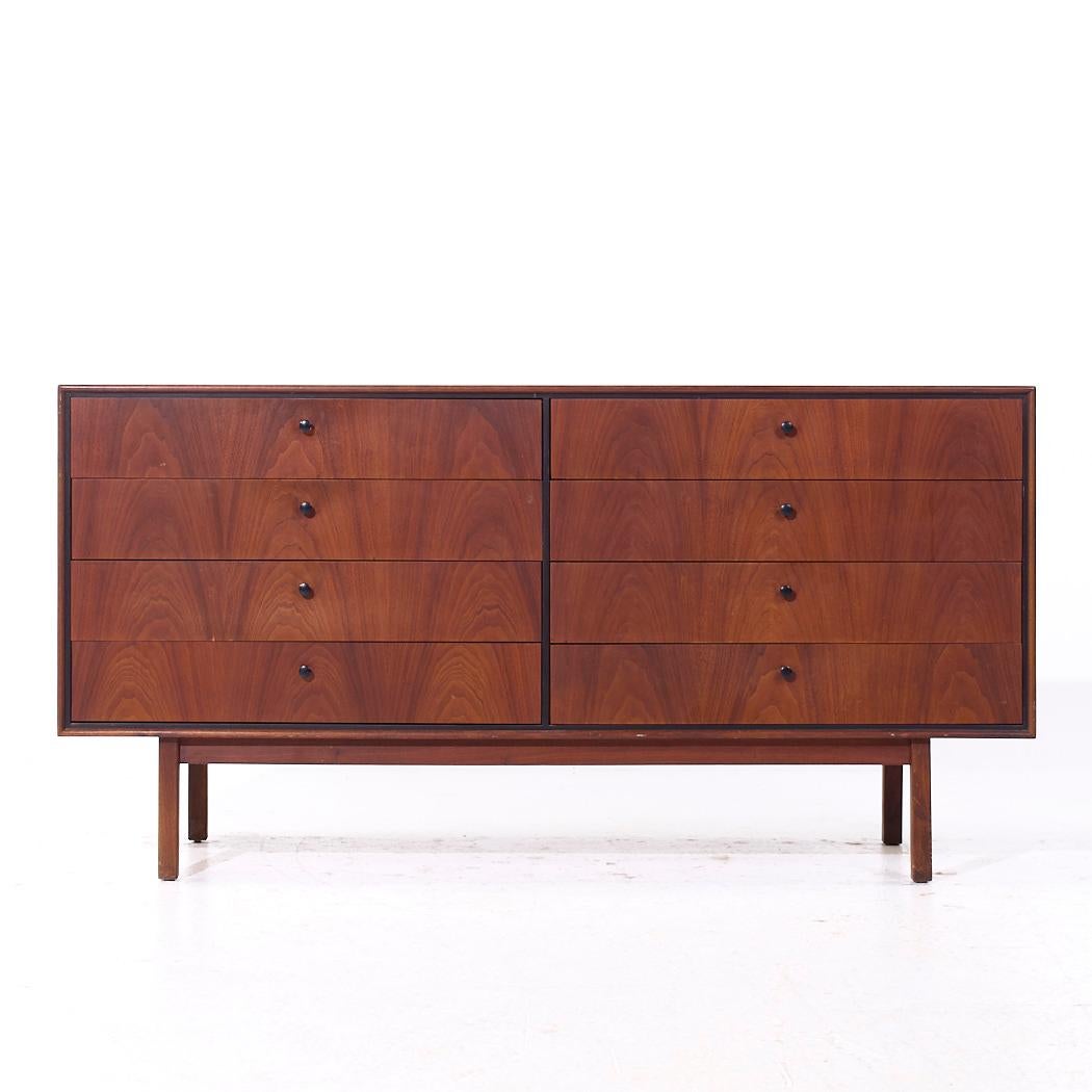 Jack Cartwright for Founders Mid Century Walnut Lowboy Dresser

This lowboy measures: 60 wide x 18 deep x 30.5 inches high

All pieces of furniture can be had in what we call restored vintage condition. That means the piece is restored upon purchase